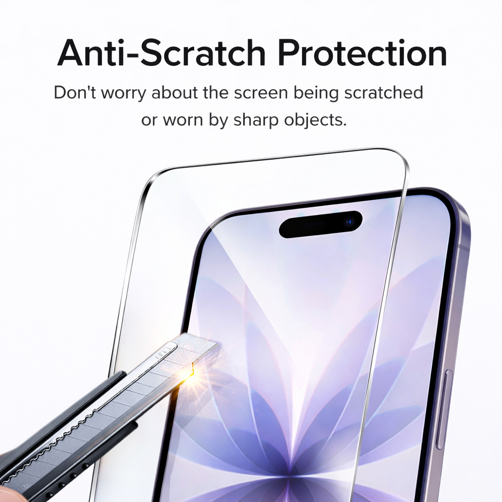 Dazzle Color iPhone 17 Screen Protector – 9H Tempered Glass Auto-Alignment